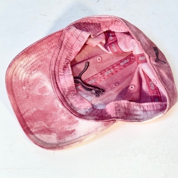 PUMA Pink White Athletic Adjustable Tie Dye Sport Cap Hat - Picture 4 of 9